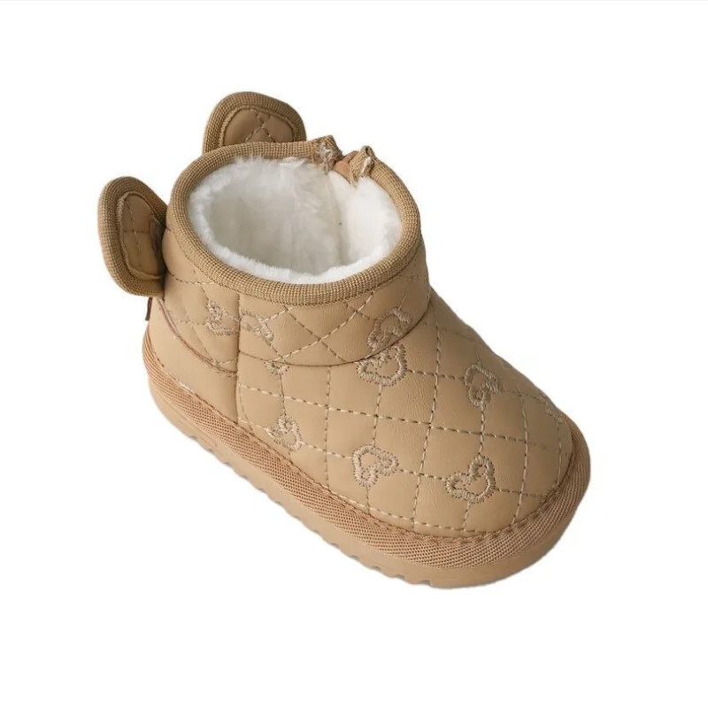 Beebi lumesaapad Laste puuvillased kingad Beebi väikelaste kingad puuvillased saapad tüdrukutele mõeldud talvejalatsid Laste käepidemed Bota poisslapse kingad