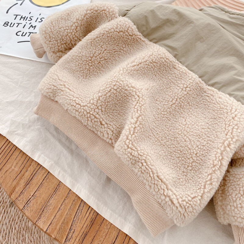 0–6-aastased lapsed, tüdrukud, lambavillane õmmeldud mantel, soe sügis, tüdrukud pluss sametjakid, talvised lasteriided, komplektid