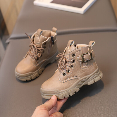 Poiste nahast saapad Beebi kingad tüdrukutele lühikesed saapad tüdrukutele pahkluusaapad platvormsaapad talvekingad tüdrukule Botas Para Niñas