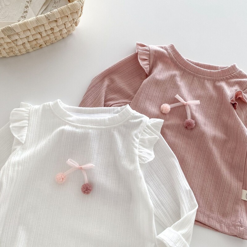 Sügis 0–5-aastastele väikestele tüdrukutele alussärgid, pitsist kikisõlmed, soliidsed lendavad varrukad, tüdrukute särgid, väikelaste tüdrukute topid, 2 värvivalikut