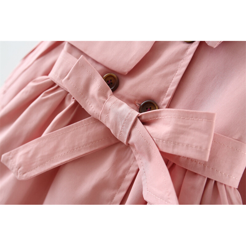 Trenci pentru fată, pentru copii, primăvară, drăguț, jachetă lungă 2024 pentru copii noi, kaki, îmbrăcăminte exterioară casual pentru bebeluși, kaki, la modă.