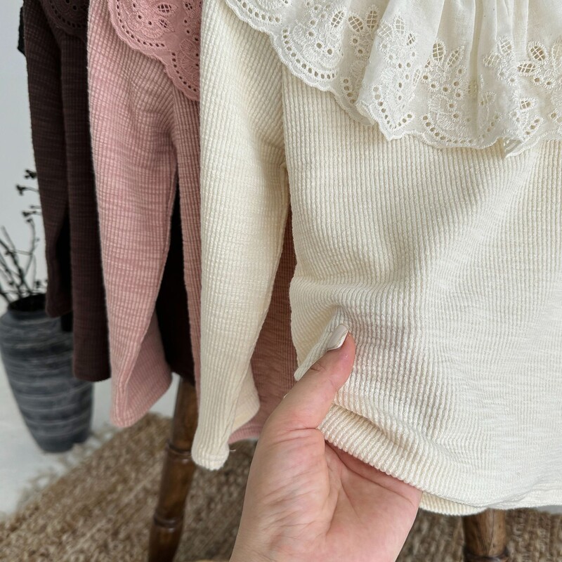 2024. aasta sügise laste tüdrukute pitskraega alussärk, soliidne pikkade varrukatega beebitüdruku pulloverid, mis sobivad imikutele tüdrukutele