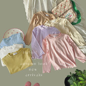 Uus kevadine sügisene väikelaste tüdrukute ülaosa puuvillane soliidne, pehme ja pehme tüdrukute särgid, lihtsad pikkade varrukatega, mitmekülgne laste, tüdrukute alussärk