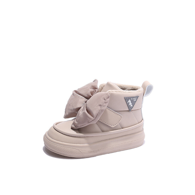 Tüdrukute plüüsisaapad, suured vibu Tüdrukutele paksud puuvillased jalanõud, tüdrukutele mõeldud disainersaapad tüdrukule Сапоги Ботинки Для Девочки