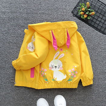 Παιδικά μπουφάν Bunny Print Hooded Coat Παιδικά μπουφάν για κορίτσια Παιδικά χειμωνιάτικα ρούχα για 1 έως 6 ετών αγόρια ρούχα