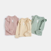 Sügises Imiku beebitüdruku Topid Ruffle Varrukatega Ümarkrae Väikelapse Tüdruku Alussärk Puuvillane Loomade Trüki Soonikuga Laps Tüdrukutele Soojad Särgid