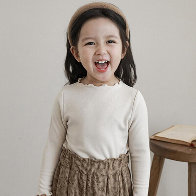 Vintage tüdrukute pitsist särk Kevadsügisene pikkade varrukatega puuvillane soonikuga lastesärk väikelastele Tüdrukute riided Lastetopsid Välirõivad 2-8a