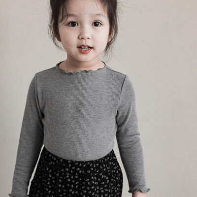 Vintage tüdrukute pitsist särk Kevadsügisene pikkade varrukatega puuvillane soonikuga lastesärk väikelastele Tüdrukute riided Lastetopsid Välirõivad 2-8a