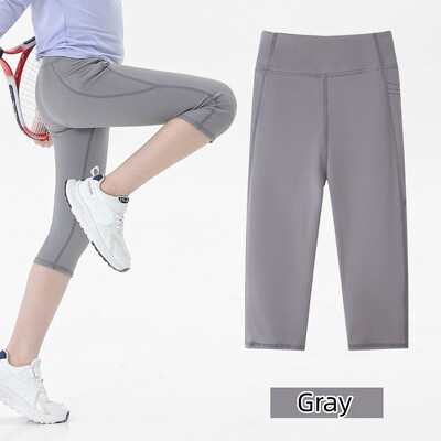 Ljetne sportske tajice Kratke dječje skraćene hlače za trčanje Dječje djevojke Prozračne bočne džepove Tajice za fitness Odjeća za jogu Hlače