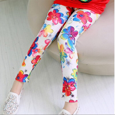 Tüdrukute säärised kevadsuvised õhukesed kõrge elastsed pliiatspüksid väikelaste õhukesed pikad püksid lastele vanuses 2–9 aastat