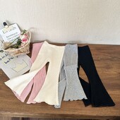 Παιδικά ρούχα για κορίτσια με ψηλό ελαστικό πάτο με καμπάνα 2024 Άνοιξη φθινόπωρο Νέο κορεατικό στυλ Παντελόνι με ψηλόμεσο κολάν