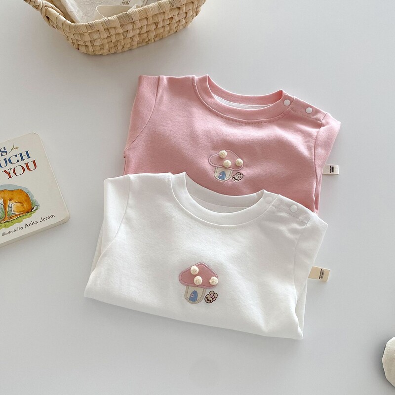 0-5 aastat kevad-sügis väikelaste alussärgid pärlseene väikeste tüdrukute särgid mitmekülgne hingav pehme beebitüdruku pullover