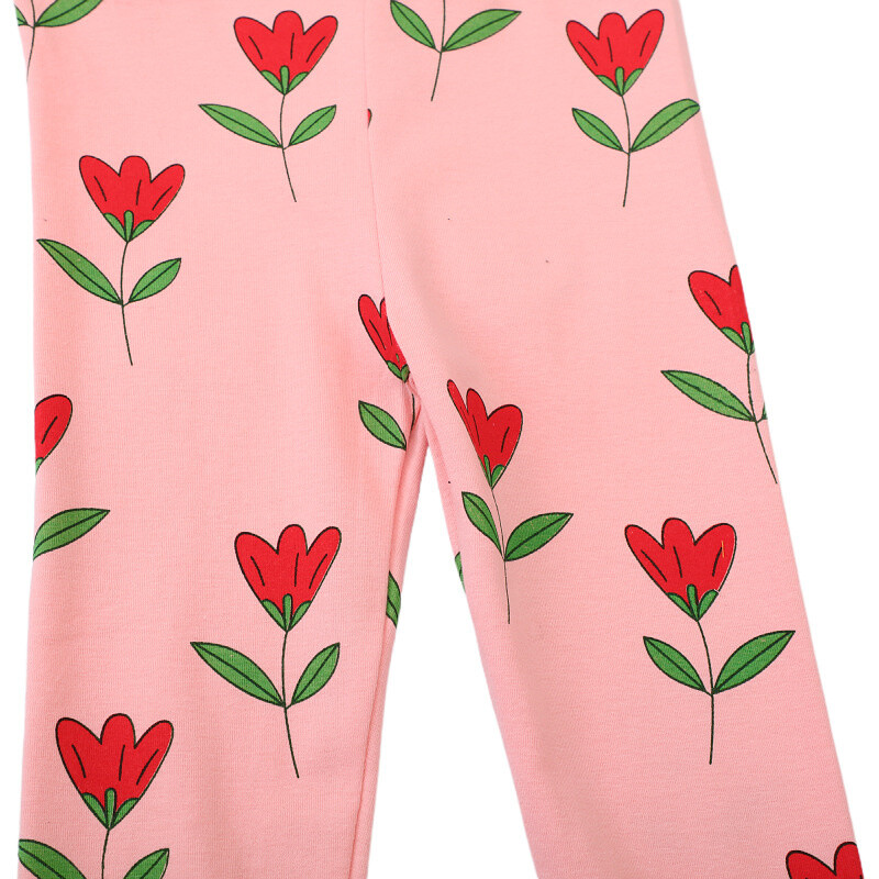 Hüppemeetrid 2-7T lillelised sügis, kevad Tüdrukute säärised püksid täispikkuses tüdrukud, kõhnad pliiatspüksid, armsad tüdrukute püksid