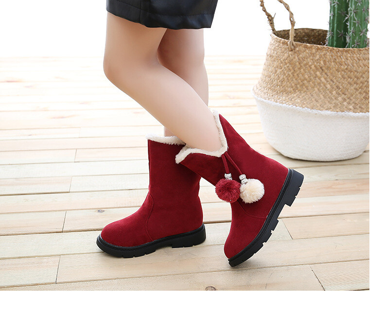 Nove zimske čizme za djevojčice 2023. Tople pamučne čizme Princess duge dječje cipele Djeca u čizmama 3 4 5 6 7 8 9 10 11 12 godina