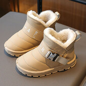 Talvised lumesaapad Tüdrukutele Paksud soojad plüüsist puuvillased kingad Libedusevastased teismeliste tüdrukute moodsaapad Veekindlad kunstkarusnahast kingad