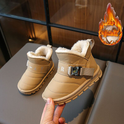 Talvised lumesaapad Tüdrukutele Paksud soojad plüüsist puuvillased kingad Libedusevastased teismeliste tüdrukute moodsaapad Veekindlad kunstkarusnahast kingad