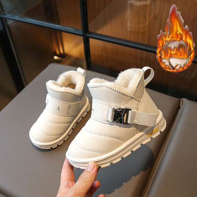 Talvised lumesaapad Tüdrukutele Paksud soojad plüüsist puuvillased kingad Libedusevastased teismeliste tüdrukute moodsaapad Veekindlad kunstkarusnahast kingad