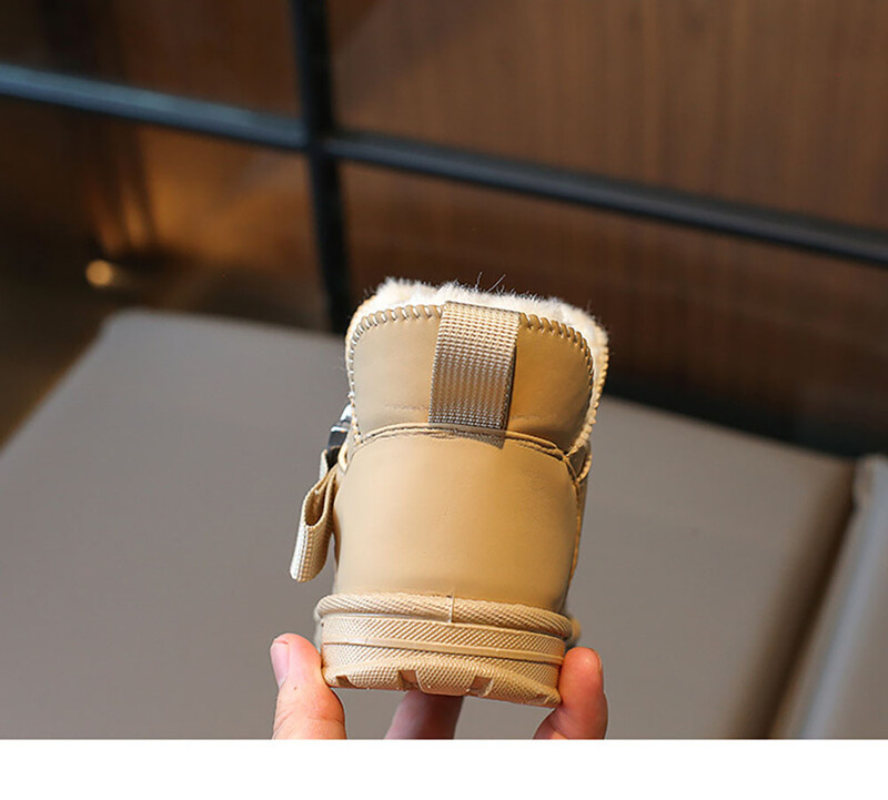 Talvised lumesaapad Tüdrukutele Paksud soojad plüüsist puuvillased kingad Libedusevastased teismeliste tüdrukute moodsaapad Veekindlad kunstkarusnahast kingad