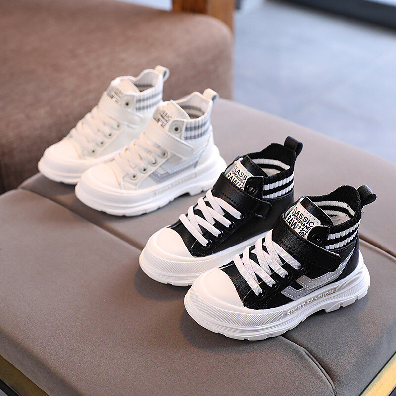 Lapsed Sügis Talv Soe Pahkluu Tüdrukud Lapse Saapad Poisid Mood Nahk Pehme Libisemisvastane Tüdrukute Jooksujalatsid Lühikesed saapad