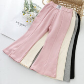 Kvaliteetne puuvill 2024, uus Korea, tüdrukute sääripüksid, laste vabaaja püksid, kevadised õhukesed püksid, tüdrukute sügispüksid 2–8 a.