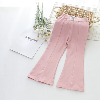 Kvaliteetne puuvill 2024, uus Korea, tüdrukute sääripüksid, laste vabaaja püksid, kevadised õhukesed püksid, tüdrukute sügispüksid 2–8 a.
