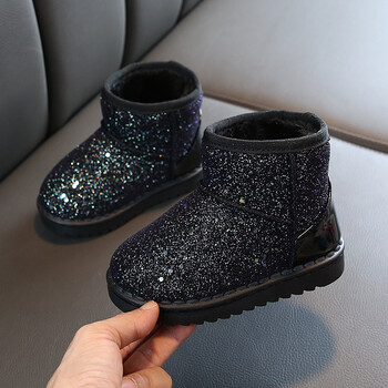 Fashion Bling Snow Boot για κοριτσάκια Χειμερινές μπότες για μεγάλα παιδιά Ζεστό παιδικό αντιολισθητικό παπούτσι 2 3 4 5 6 7 8 9 10 11 12 ετών