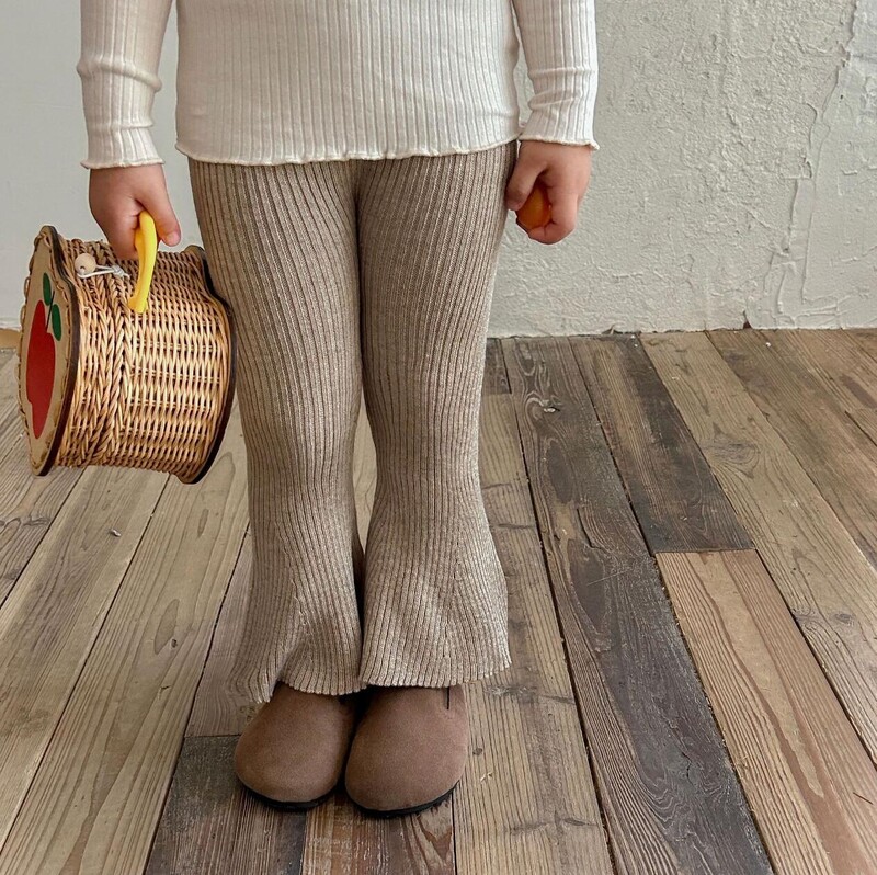 Široke hlače za djevojčice od 1 do 8 godina Proljeće jesen Pamučne rebraste dječje hlače za malu djecu Odjeća za djevojčice Dječje hlače Stvari za bebe Božić