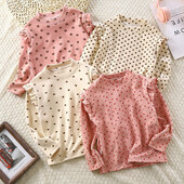 MILANCEL Laste pikkade varrukatega alussärk Tüdrukutele Armas lilleline täppidega T-särk 2-10T Lastele Poistele Sweet Tops Alussärk