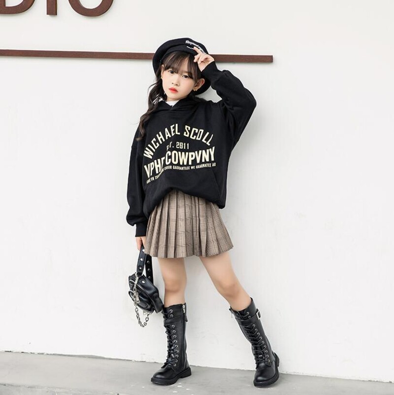 Cizme de zăpadă pentru fete 2024, toamnă, noi pentru copii, cizme de modă până la genunchi, din piele de căprioară, cauciuc, cu platformă moale, cizme de zăpadă, pantofi pentru prințesa copii