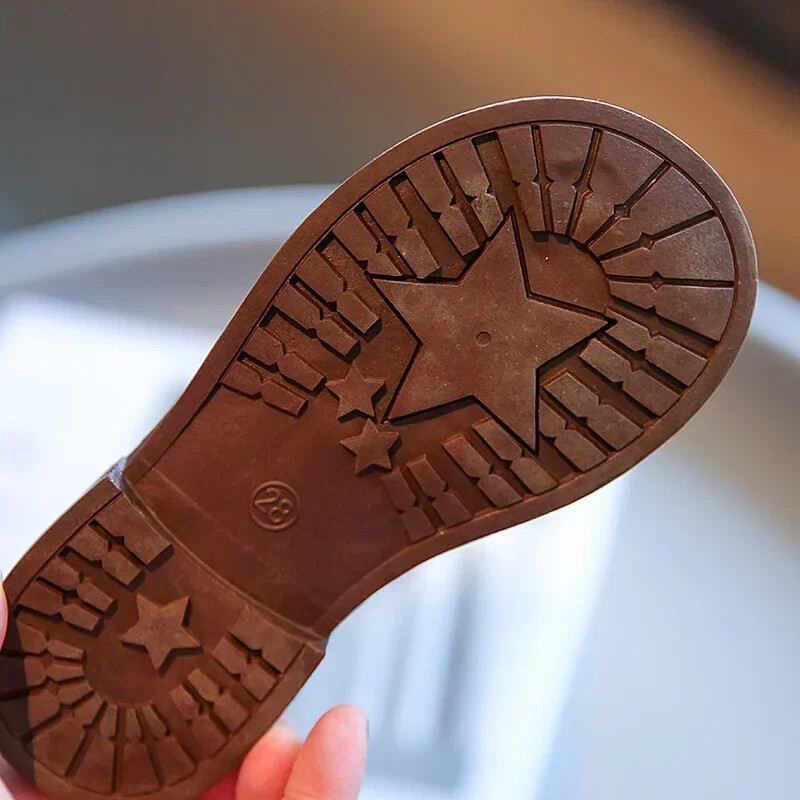 Tüdrukute mood kõrged saapad, uued 2023. aasta sügistalvised lapsed, talvine kummist välistald, libisemisvastane paks, soe tõmblukk Printsessisaapad vabaajajalatsid