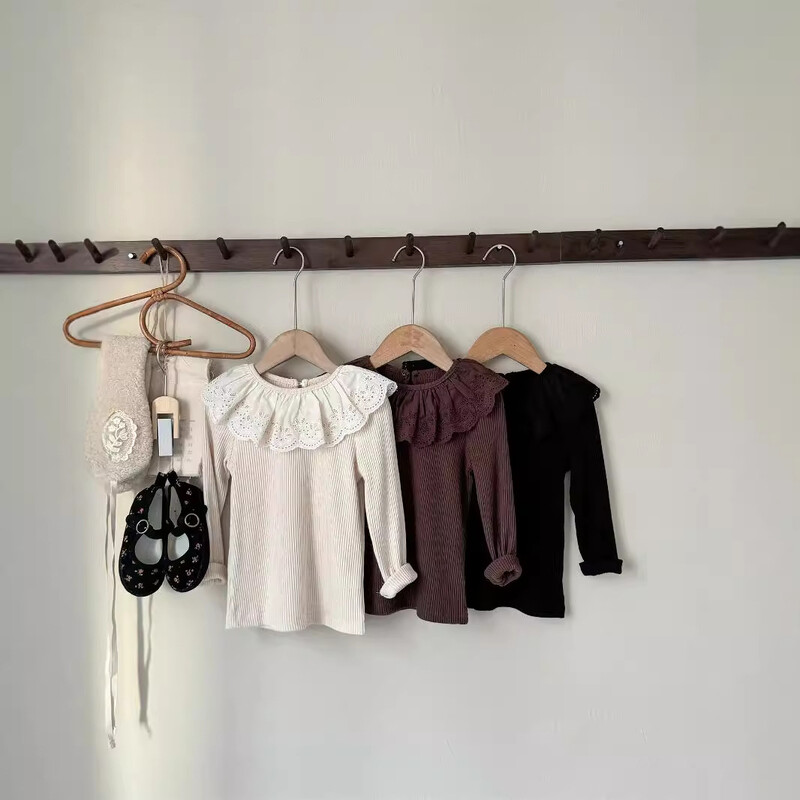 4202 Cămașă cu fundul pentru bebeluși 2024 Toamna nou coreeană, confortabil, moale, pentru fete