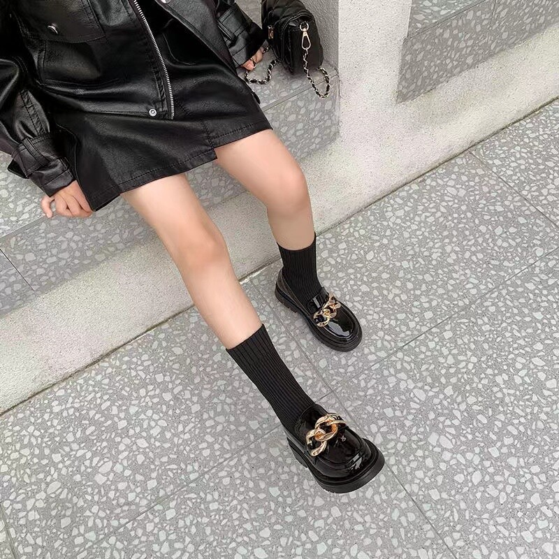 stvarne slike Dječje jesen i zima 2024. Nove visoke kratke čizme Dječje cipele Male kožne cipele Čizme Čarape Čizme