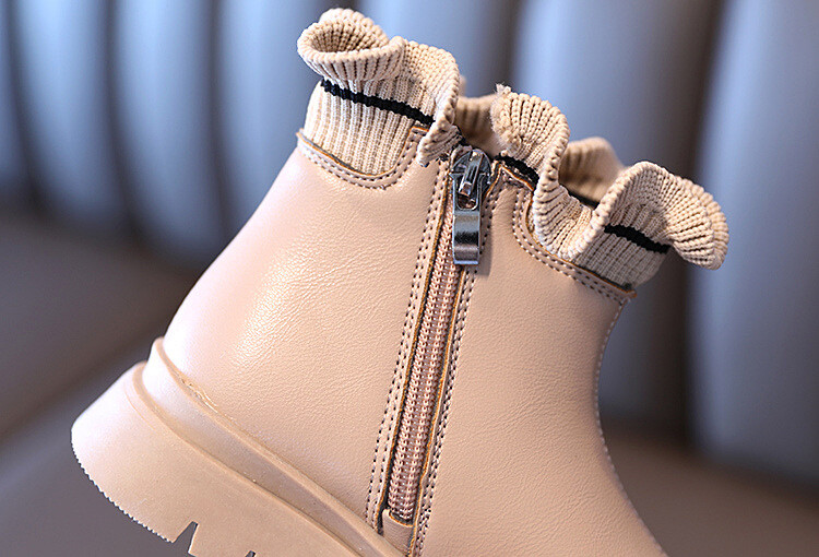 1 3 5 6 9 10 12 aastat Baby Fashion Pits sokid Väike tüdruk Pahkluu Sügis Talv Laste Suured Lapsed Kingad Printsess PU nahast saapad