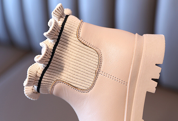 1 3 5 6 9 10 12 aastat Baby Fashion Pits sokid Väike tüdruk Pahkluu Sügis Talv Laste Suured Lapsed Kingad Printsess PU nahast saapad