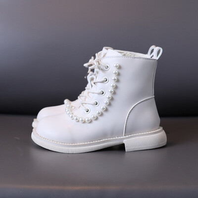 Sportske čizme za djevojčice, proljeće, jesen, nove male princeze, jednostruke čizme, modne perle za gležnjeve, kratke dječje čizme, dječje cipele 3-12