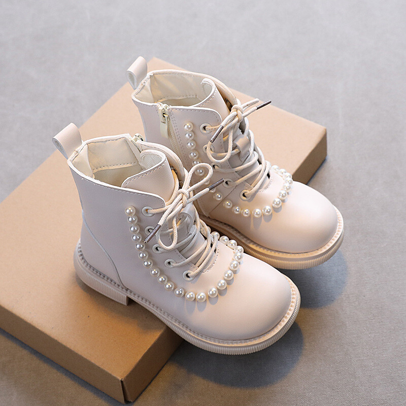 Sportske čizme za djevojčice, proljeće, jesen, nove male princeze, jednostruke čizme, modne perle za gležnjeve, kratke dječje čizme, dječje cipele 3-12