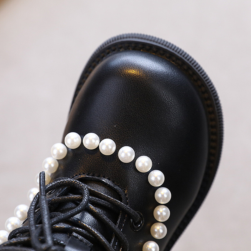 Sportske čizme za djevojčice, proljeće, jesen, nove male princeze, jednostruke čizme, modne perle za gležnjeve, kratke dječje čizme, dječje cipele 3-12