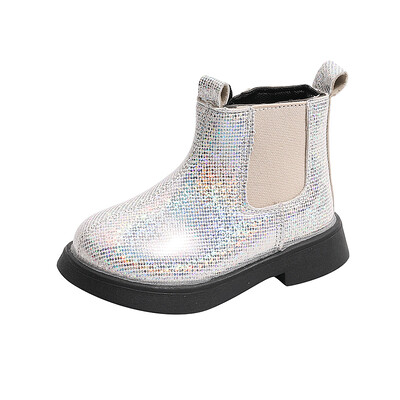 Toamna Primavara Copii Cizme Scurte Fete Cristal Cizme Chelsea Mica Printesa Bling Bling Pantofi Bebe Cizme Copii Piele