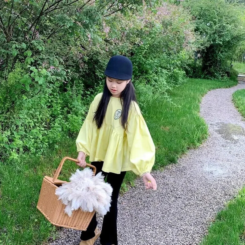 Lastele Tüdrukutele Flare Säärised 2024 Uus Saabumine Laste Slim Fit Püksid Tüdrukud Kevadsuvi puuvillased säärised Hallid mustad püksid