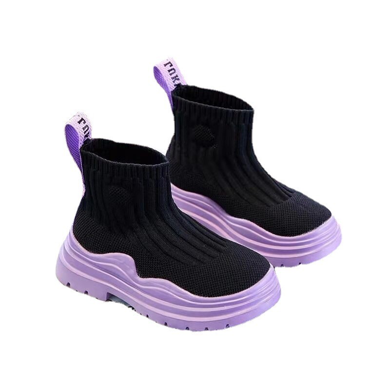 Есен Зима Детски маратонки Детски ежедневни обувки Плъзгащи се дишащи детски чорапи Обувки Неплъзгащи се ботуши за сняг Момчета Момичета Спортни обувки