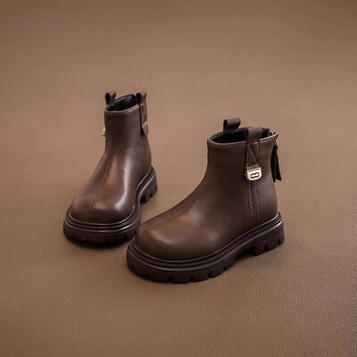 Sügismood Tüdrukute Saapad Kõrged Lastejalatsid Pehme tald, libisemiskindel suurus 27-37