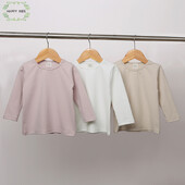 Proljetna moda Dječaci Djevojčice Jednobojna modna majica dugih rukava Pamučne majice za dojenčad Ležerne majice Dječja korejska gornja odjeća za 3-36M