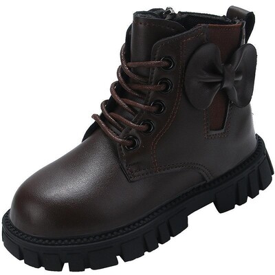 Размер 26-36 Мартин ботуши за момичета Детски къси ботуши Пролет и есен Единични нови черни ботуши ботуши челси