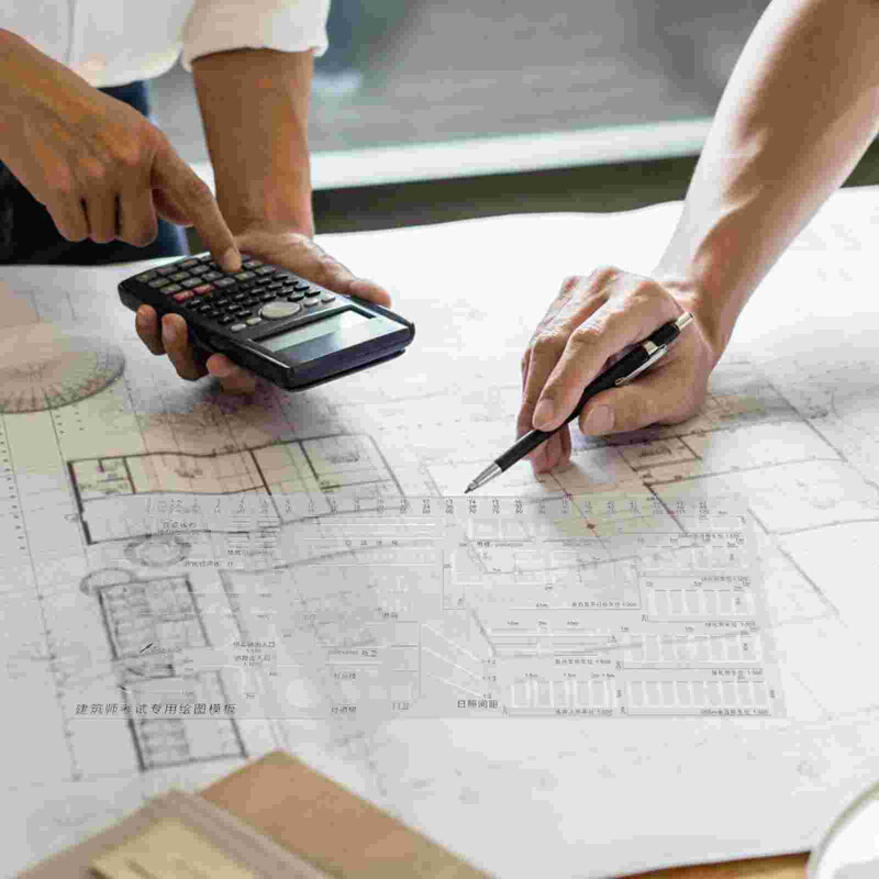 Линийка за чертане Архитектурен кръг Шаблон Форма Шаблони Пластмасова геометрия за геометрични