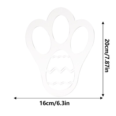 Șablon de labe de iepuraș de Paște, de vânătoare de ouă, șablon de iepure acrilic, cadouri de Paște pentru copii, artizanat, petrecere de Paște fericit