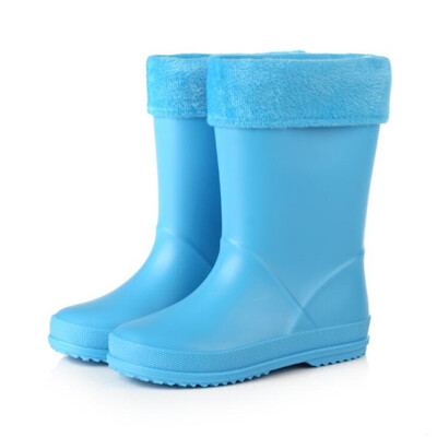 2023 Зимни детски ботуши за дъжд Момчета Момичета Гумени ботуши с розово жълто Деца Прекрасни дъждовни ботуши Водни обувки за деца