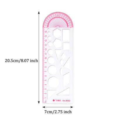 Multifunktsionaalne geomeetriline joonlaud, õõneskõvera joonistamine mallimaalimisel, matemaatilise joonise plastist joonlaud, joonise funktsiooni joonlaud