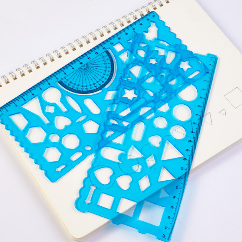 Multifunktsionaalne geomeetriline joonlaud, õõneskõvera joonistamine mallimaalimisel, matemaatilise joonise plastist joonlaud, joonise funktsiooni joonlaud