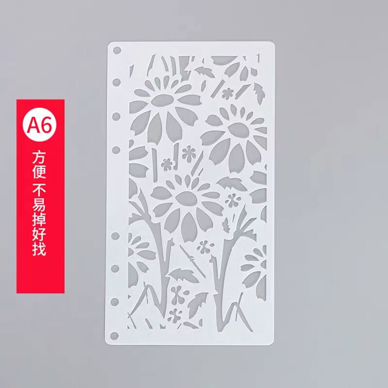 A6 PVC Издълбан Копие Ръчна сметка Шаблон за рисуване Шаблон Дневник Направи си сам Декор Занаяти Студентски канцеларски материали Студентски канцеларски материали