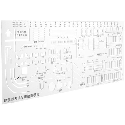 Riglă de desen arhitectural Șabloane pentru circuite electrice Șabloane pentru copii Șablon cerc de desenare din plastic geometric